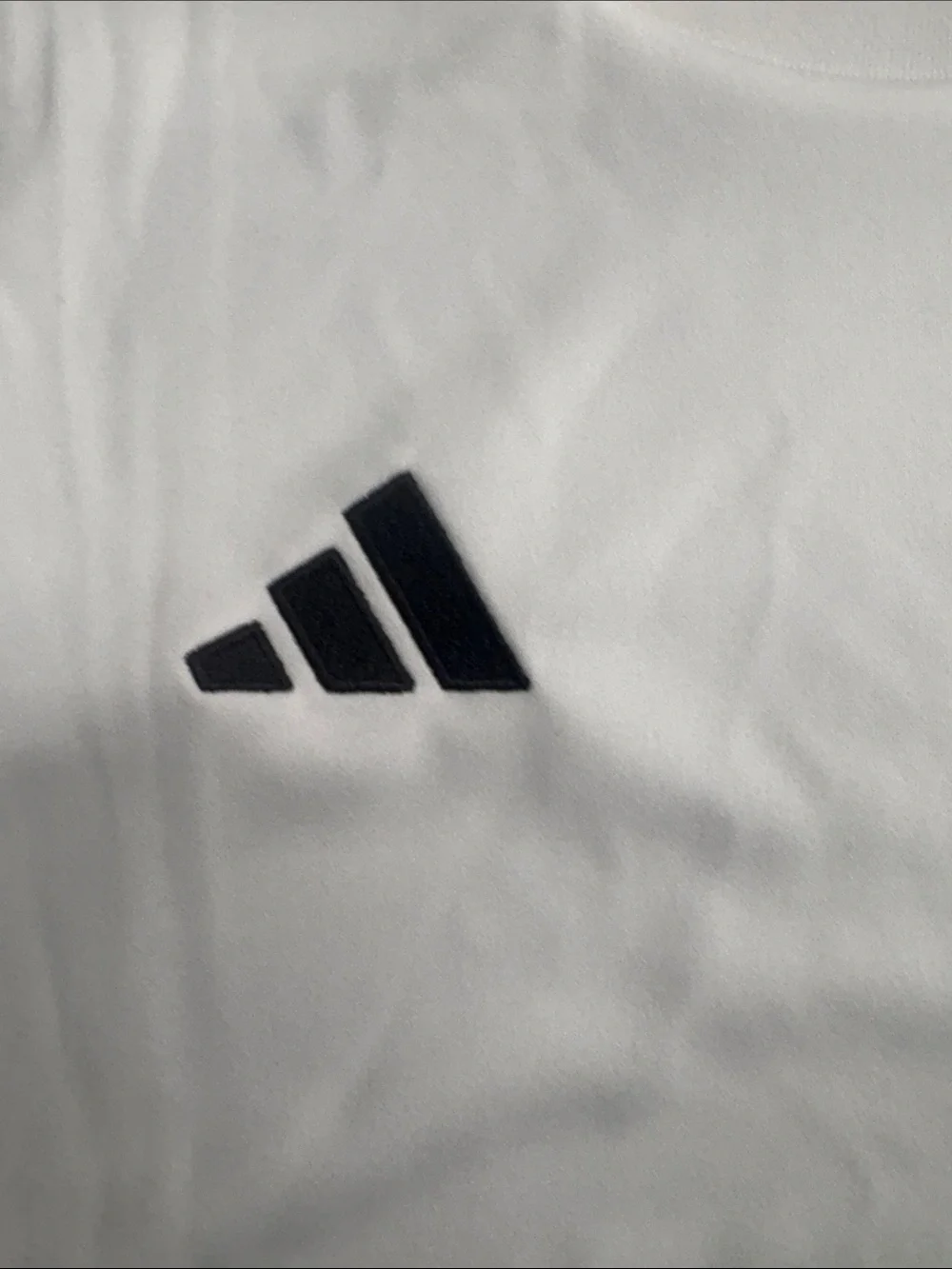 adidas White Short-Sleeve AEROREADY Performance Tee with Black Accents